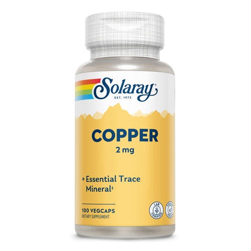 Solaray Copper 2mg-100 Capsules