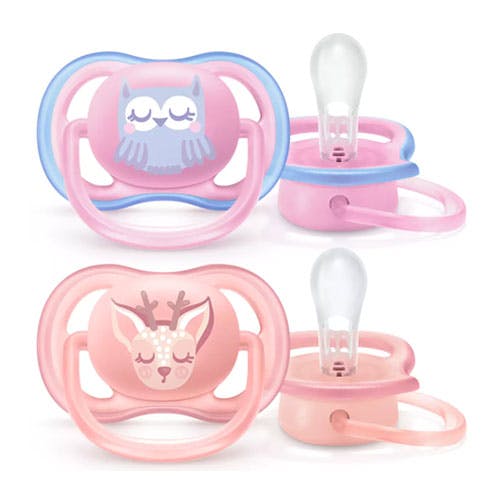 Philips Avent Ultra Air Pacifier 0-6m (SCF 085/05) - Pack of 2 - Assorted Color