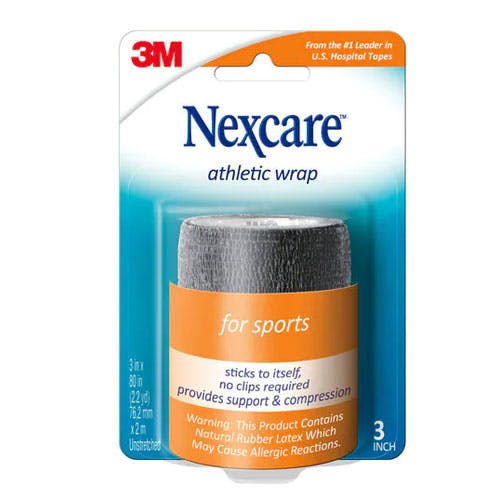 3M Nexcare Athletic Wrap 3 Inches x 2m - Black Color - Pack Of 1