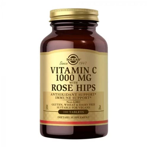 Solgar Vitamin C 1000mg With Rose Hips -100 Tablets