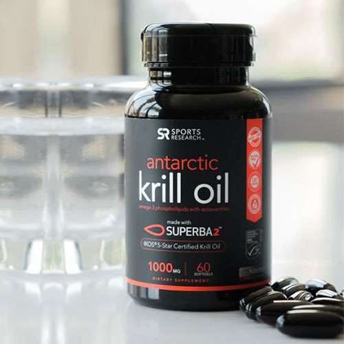 Sports Research Antarctic Krill Oil with Superba2 60 Softgels