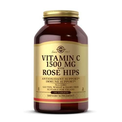 Solgar Vitamin C 1500mg With Rose Hips -180 Tablets