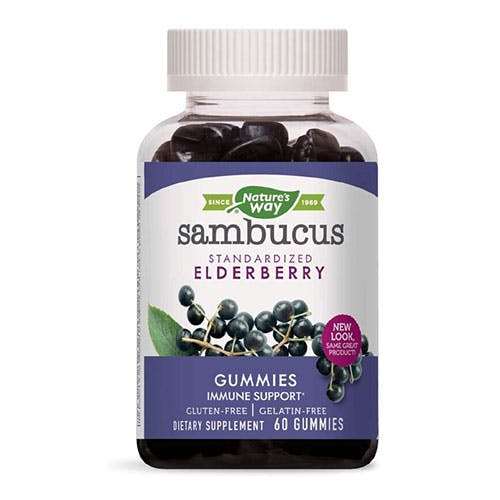 Natures Way Sambucus Elderberry for Adults -60 Gummies