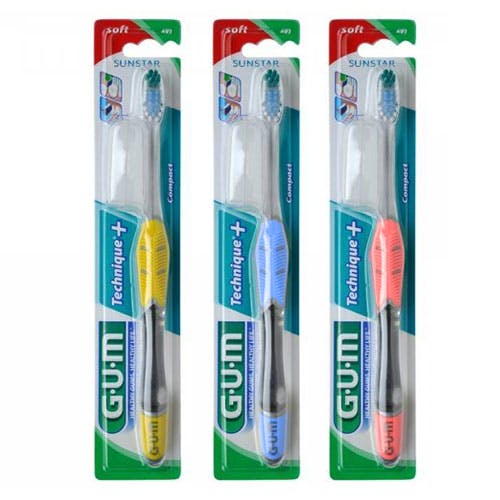 GUM Technique+ Toothbrush (493) Medium - Assorted Color