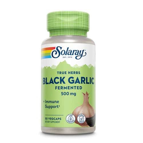 Solaray Fermented Black Garlic Bulb 500mg -50 Capsules