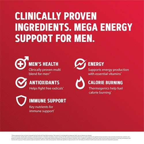 GNC Mega Men Energy & Metabolism Multivitamin 90 Caplets
