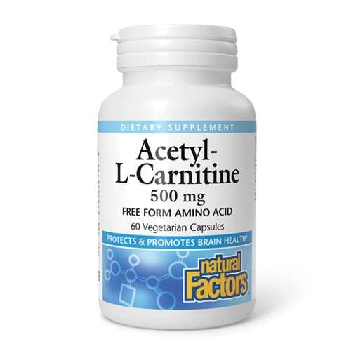 Natural Factors Acetyl-L-Carnitine 500mg -60 Capsules