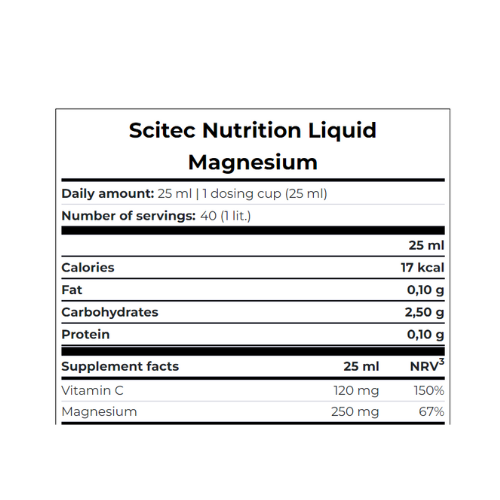 Scitec Nutrition Magnesium Liquid 1000ml - Pineapple Orange Flavour