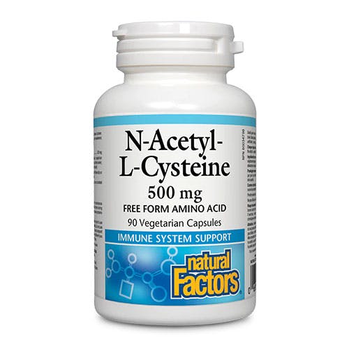 Natural Factors NAC N-Acetyl-L-Cysteine 500 Mg