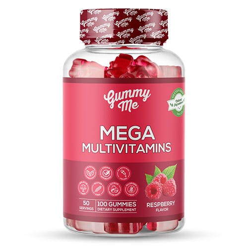 Gummy Me Mega Multivitamin Raspberry Flavor 100 Gummies