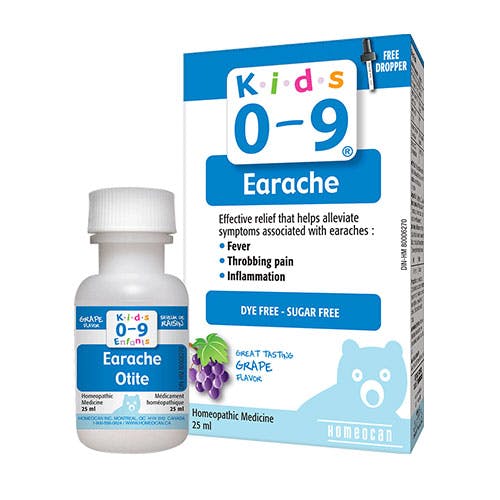 Homeocan Kids 0-9 Earache Oral Solution 25ml - Grape Flavor