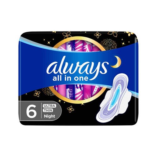 Always All In One - Ultra Thin Night Pads - 6 Pads