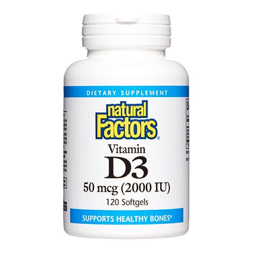 Natural Factors Vitamin D3 2000 IU 120Softgels