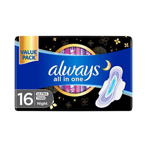 Always All In One - Ultra Thin Night Pads - 16 Pads