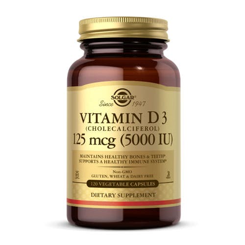 Solgar Vitamin D3 125mcg (5000IU) -120 Capsules