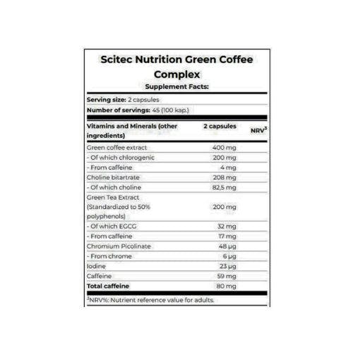 Scitec Nutrition Green Coffee Complex - 90 Capsules