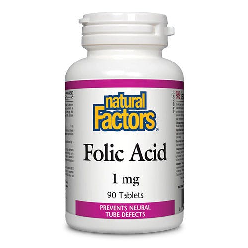 Natural Factors Folic Acid 1mg 90 Tablets